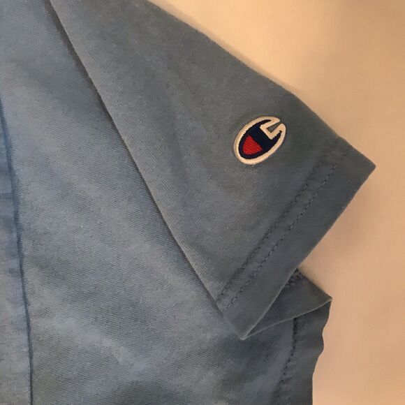 Champion Physical Ed Dept Standard Heavy Cotton Tee T Shirt Men Sz XL Blue Logo - Picture 3 of 13